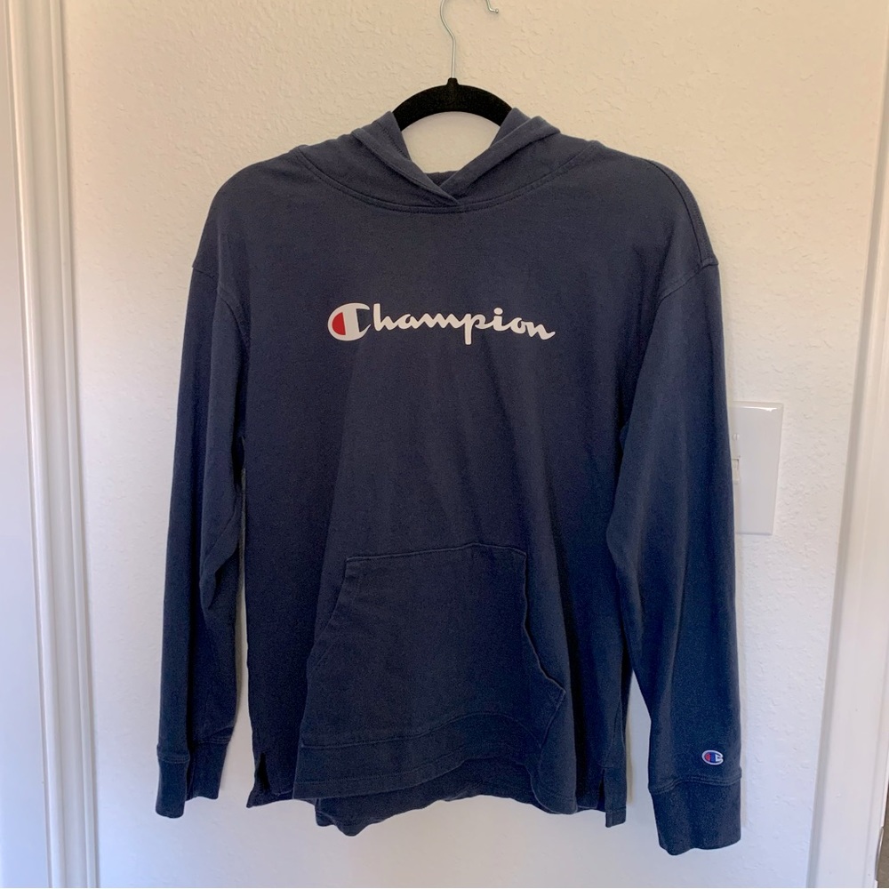 Champion long sleeve tee with hoodie